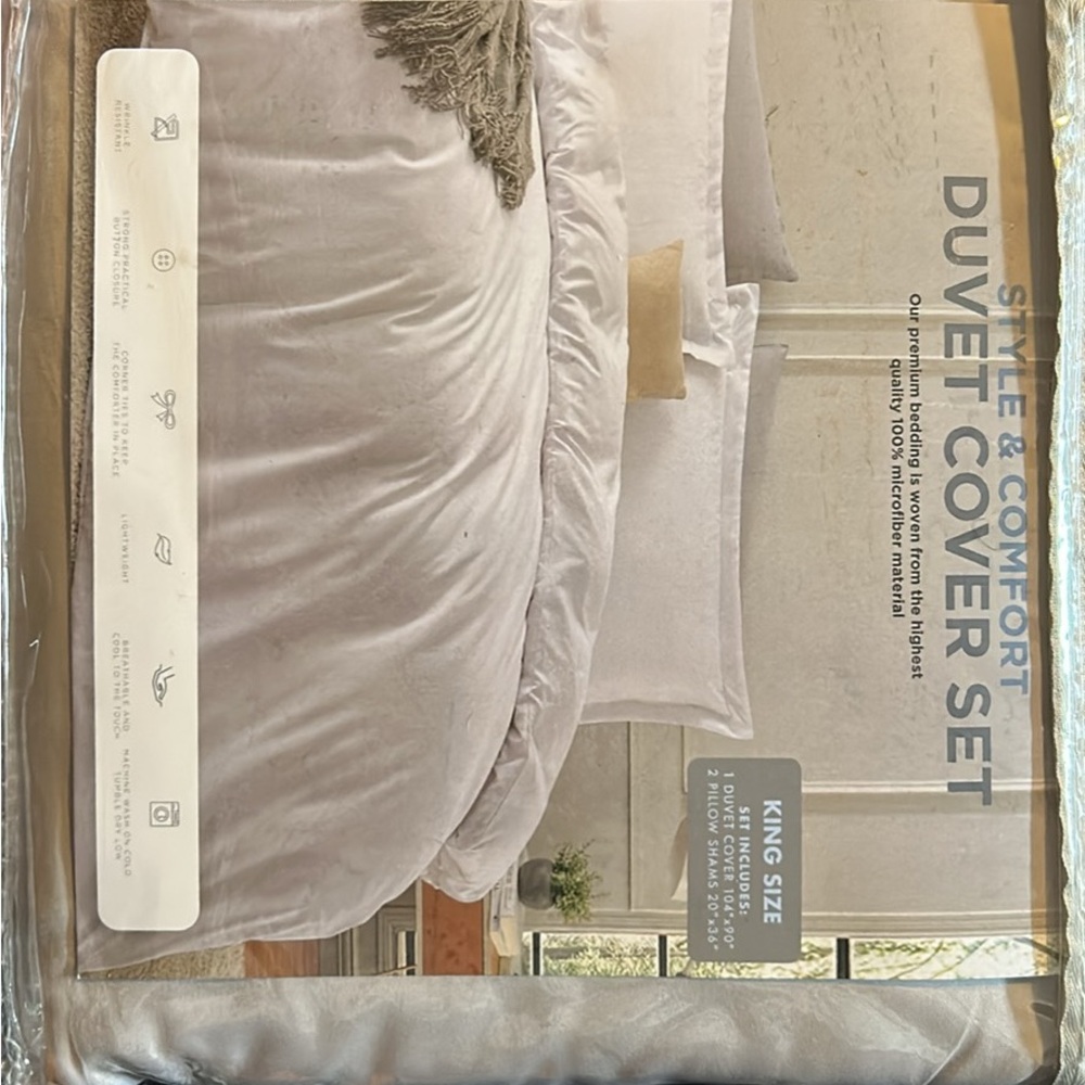 Grey/Silver Duvet Cover Set